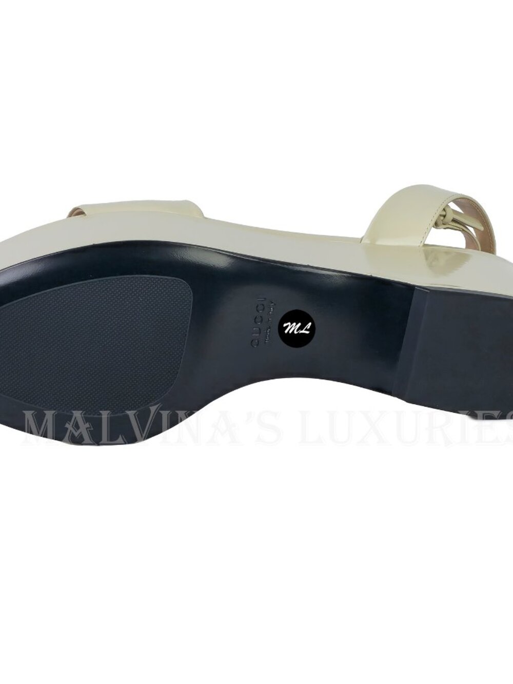 GUCCI SHOES LADY IVORY LEATHER PLATFORM HORSEBIT SANDALS sz 39 9 US - Picture 15 of 17